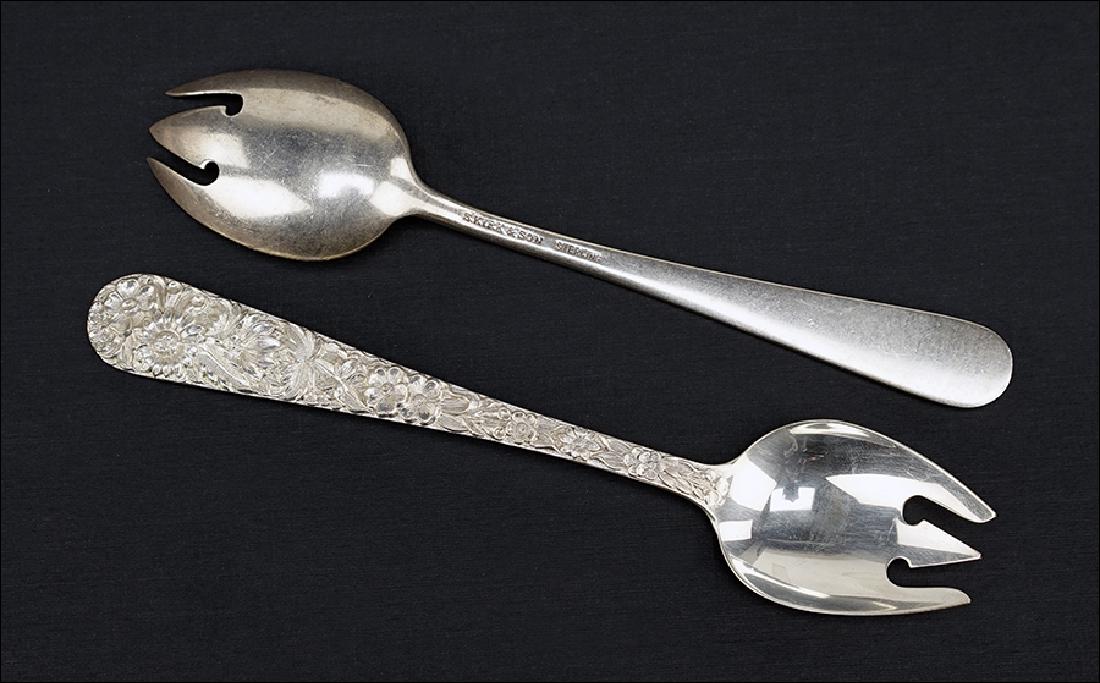 A Set of Twelve S. Kirk Sterling Silver Ice Cream: A Set of Twelve S. Kirk Sterling Silver Ice Cream Forks. Wt: 10.40 ozt