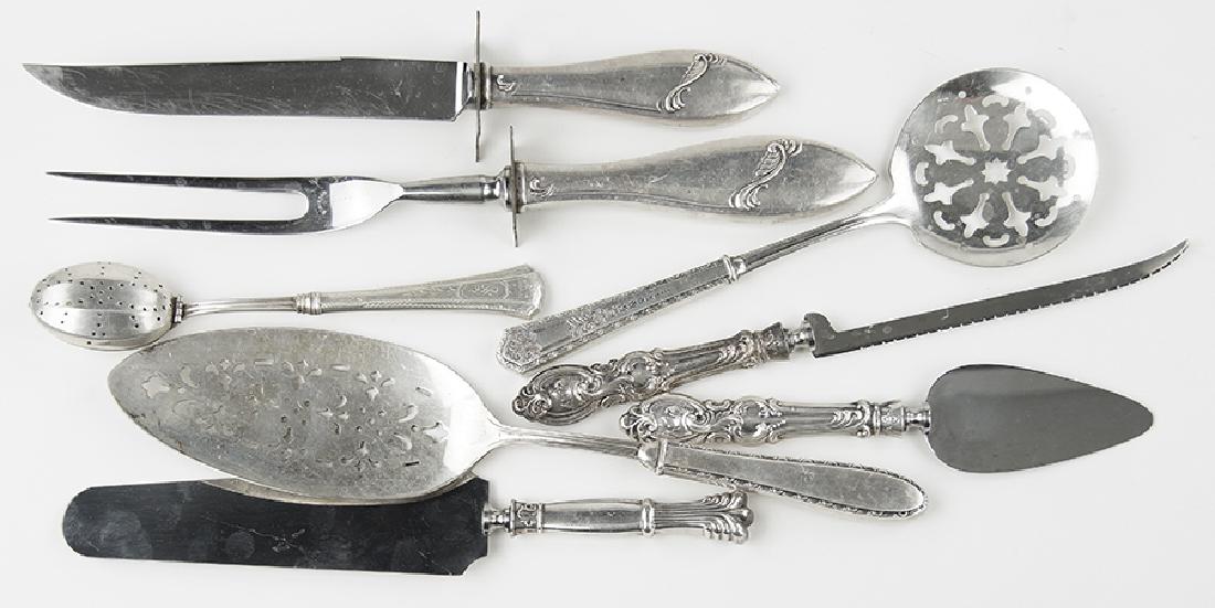 A Two Piece Sterling Silver Carving Set. (1 of 1)