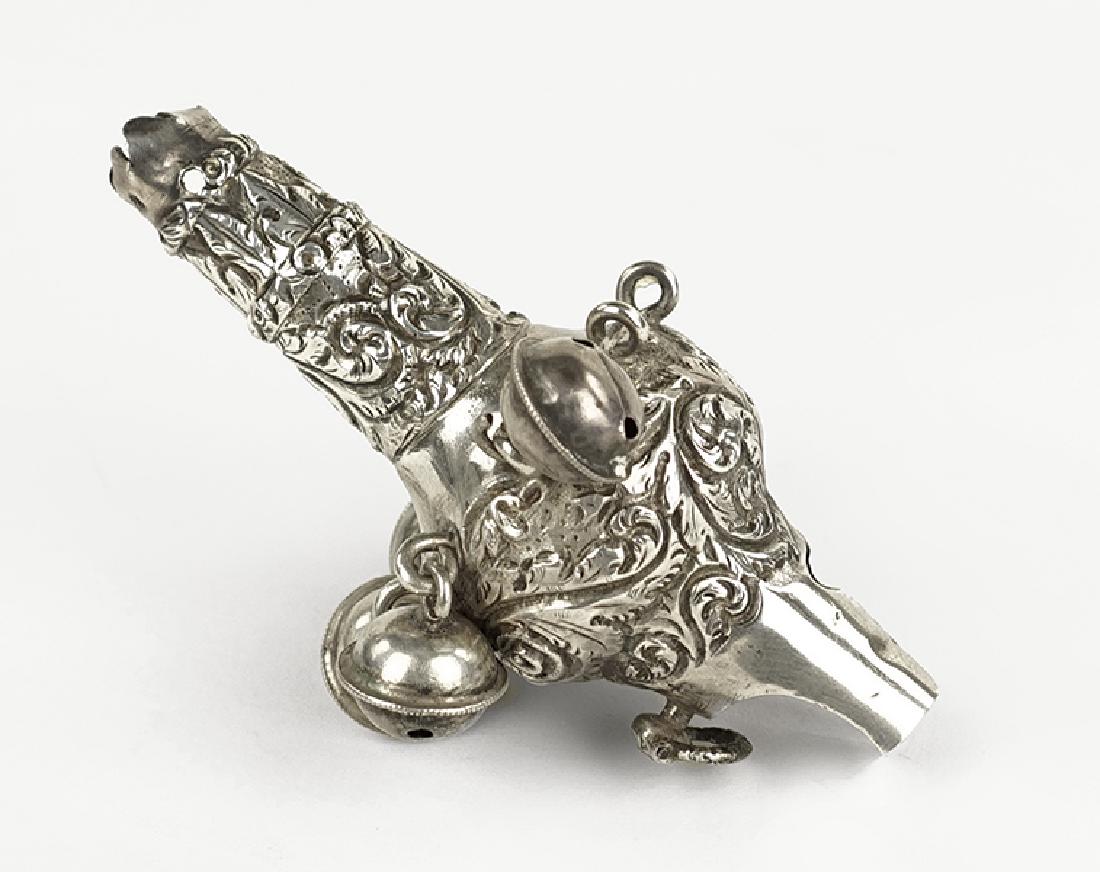 An English George IV Silver Baby Rattle. (1 of 1)