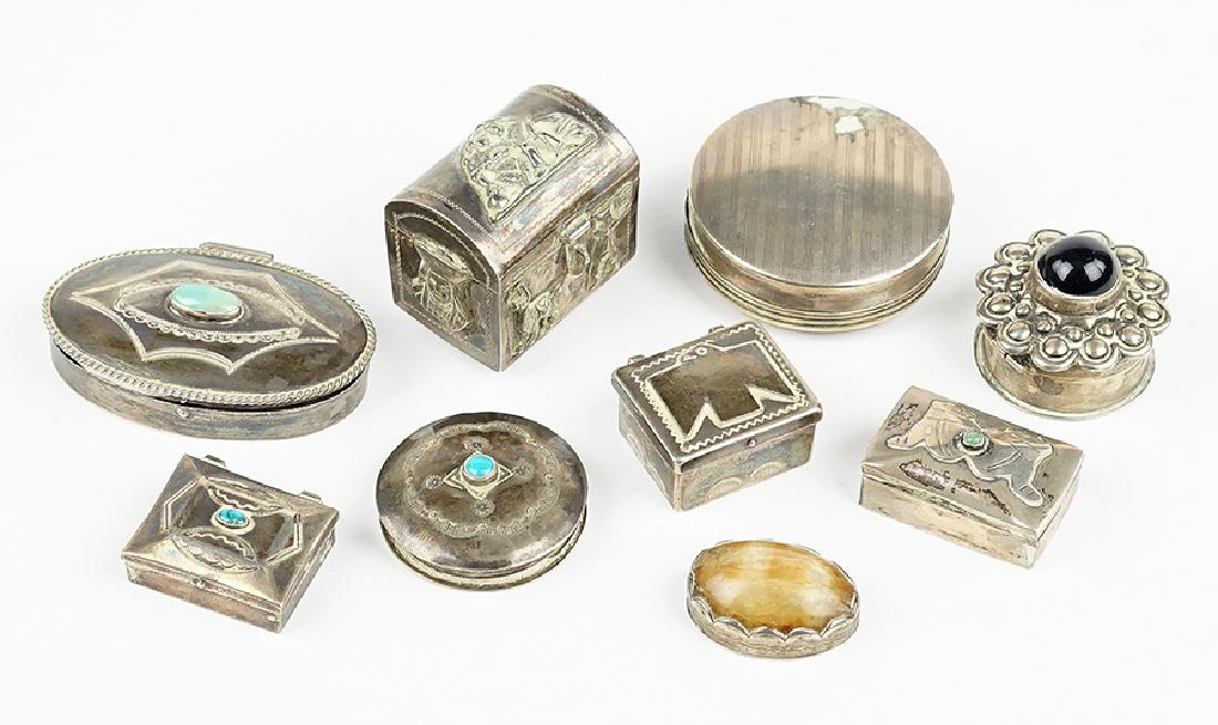 A Collection of Silver Boxes. (1 of 1)