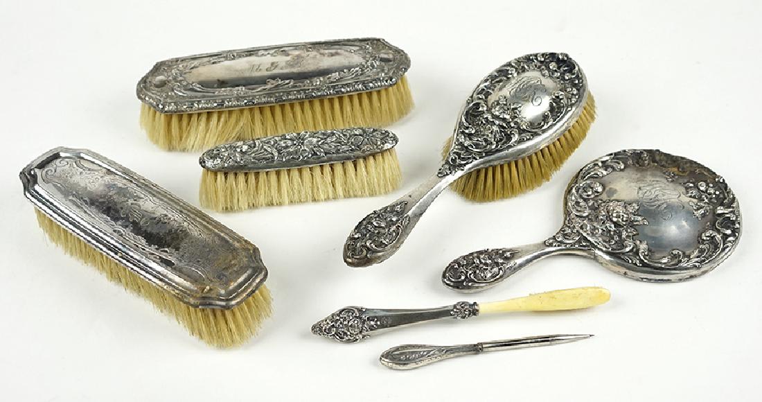 A Collection of Sterling Silver Vanity Items. (1 of 1)