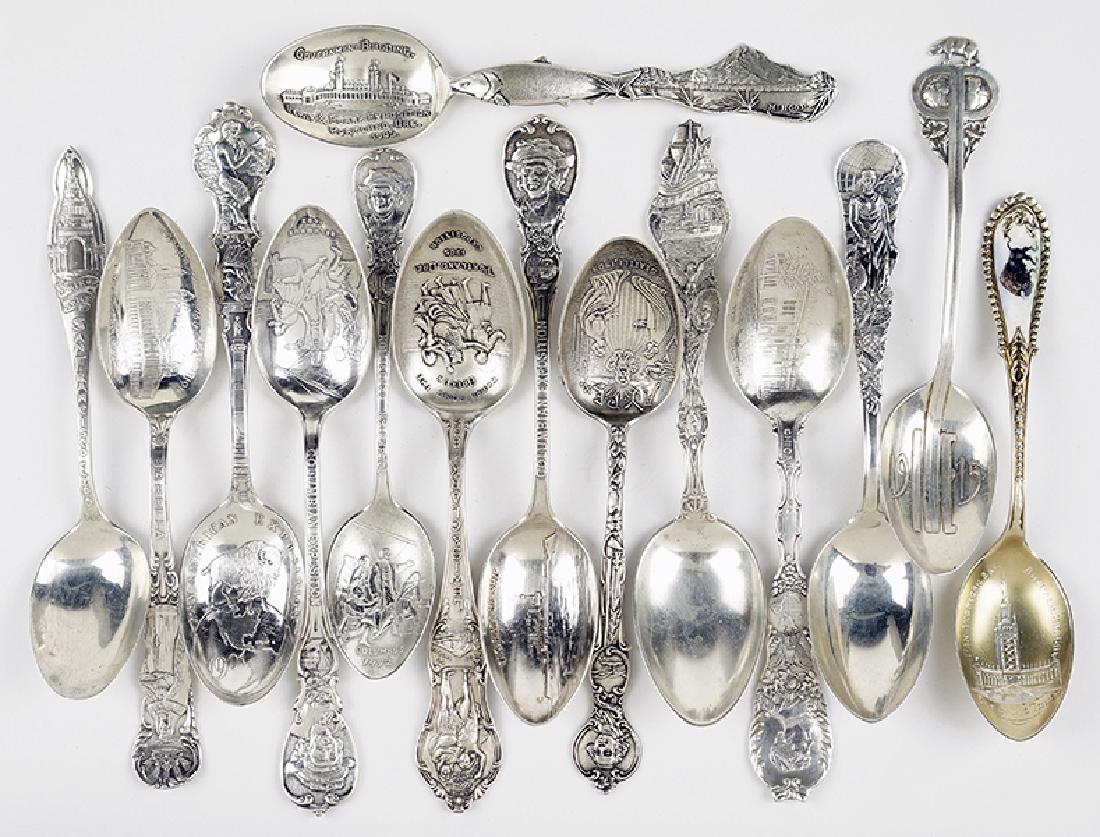 A Collection of Sterling Silver Teaspoons. (1 of 1)