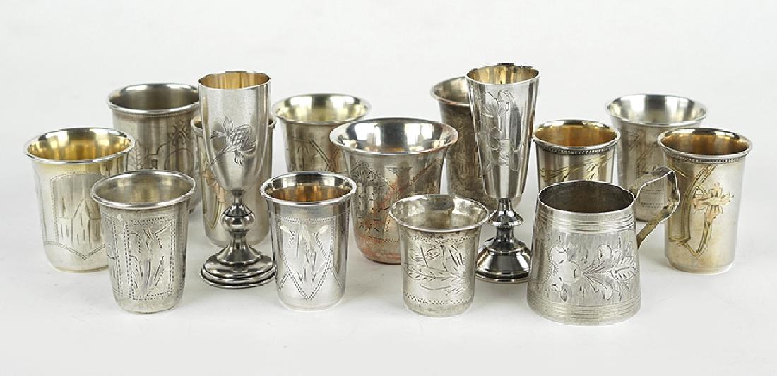 A Collection of .84 Russian Silver Cups. (1 of 1)