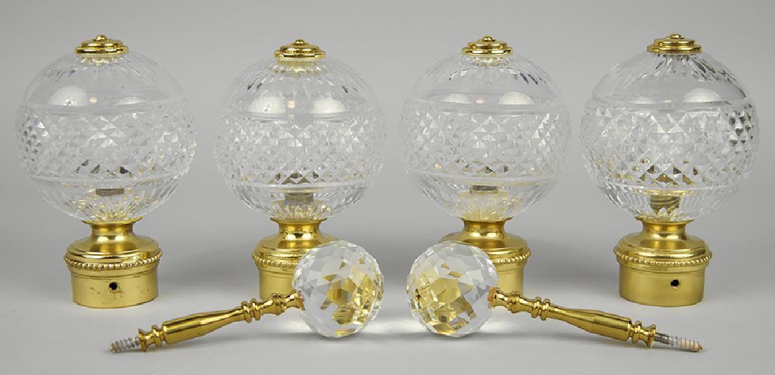 A Set of Four Waterford Crystal Drapery Rod Finials. (1 of 1)