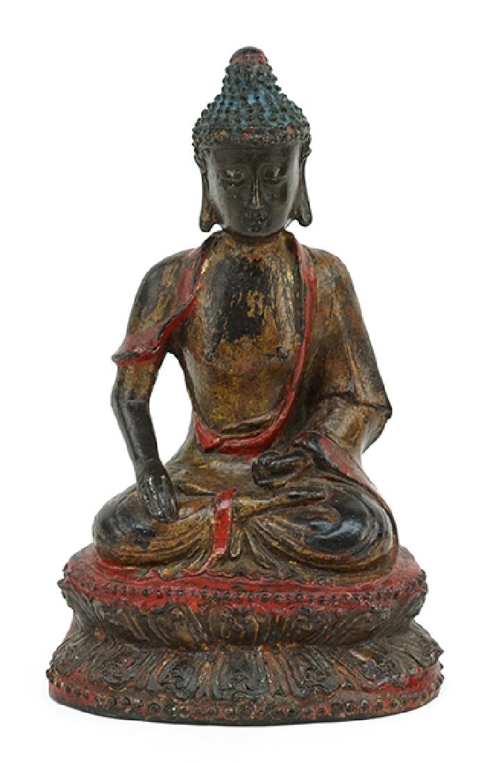 A Ming Dynasty Bronze Buddha Figure. (1 of 7)