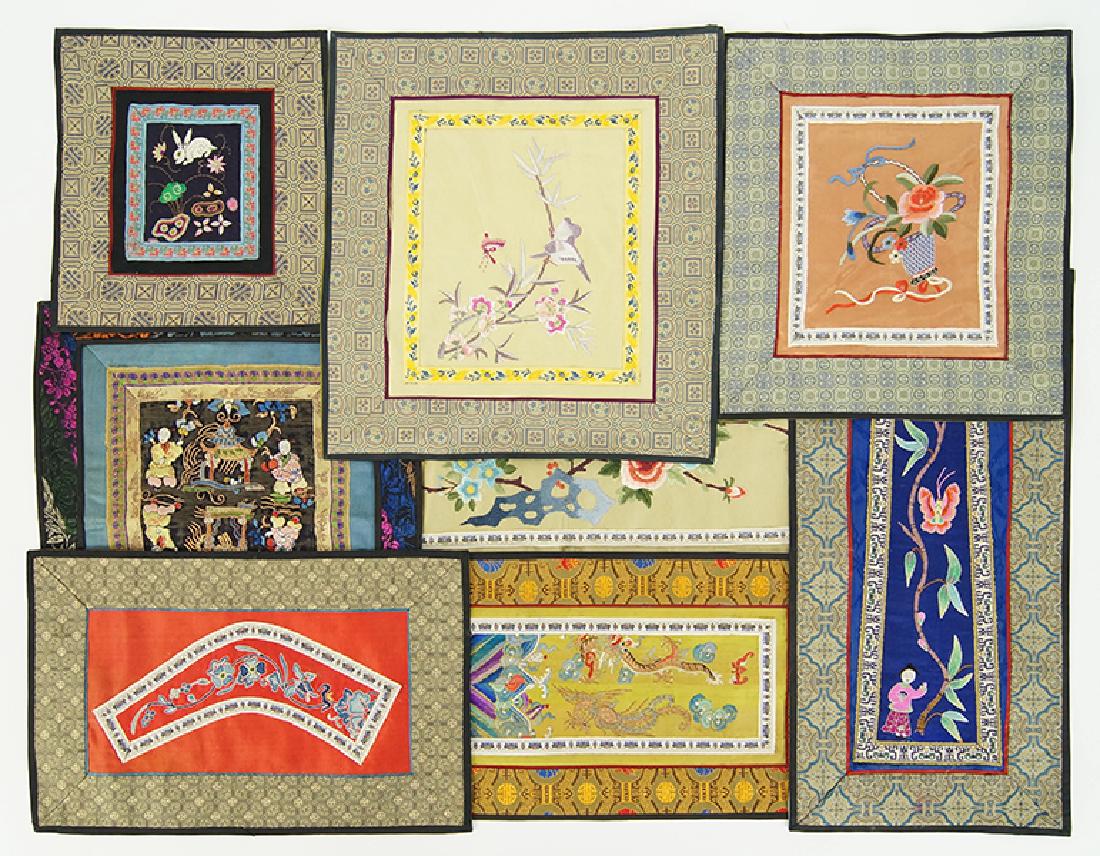 A Collection of Chinese Embroidered Silk Textiles. (1 of 1)