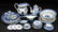 A Collection of Chinese Export Canton Porcelain Table