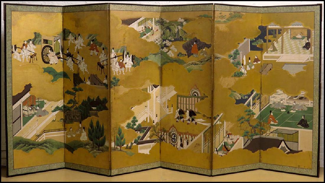A Japanese Six-Panel Floor Screen. (1 of 10)