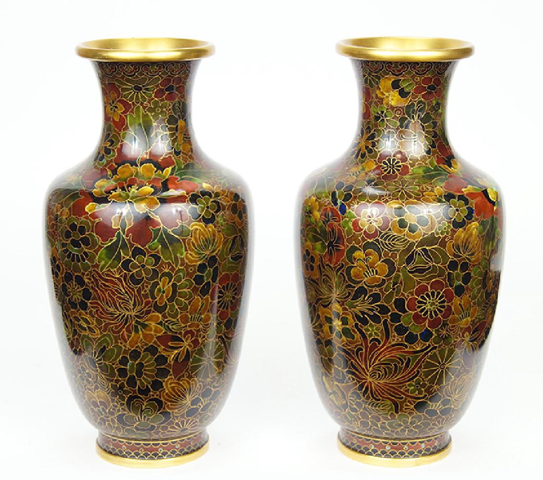A Pair of Cloisonne Vases. (1 of 1)