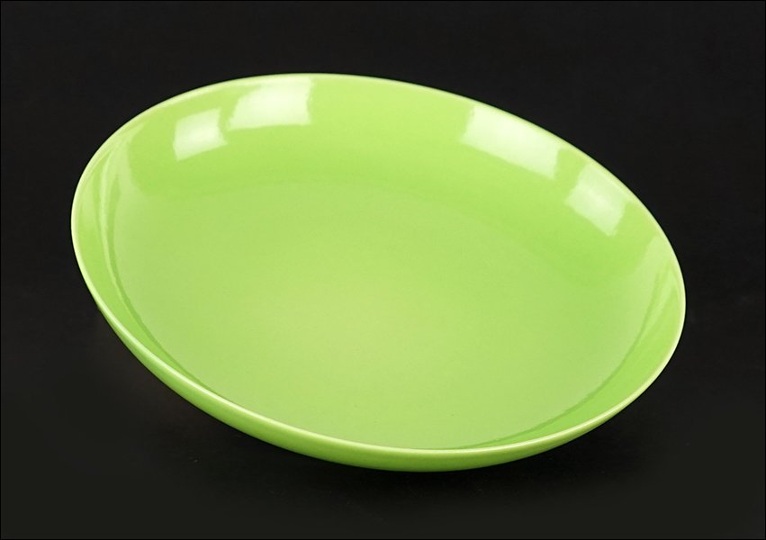 A Chinese Apple Green Glazed Porcelain Dish. (1 of 4)