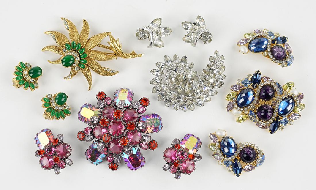 A Schreiner Rhinestone Demi-Parure. (1 of 1)