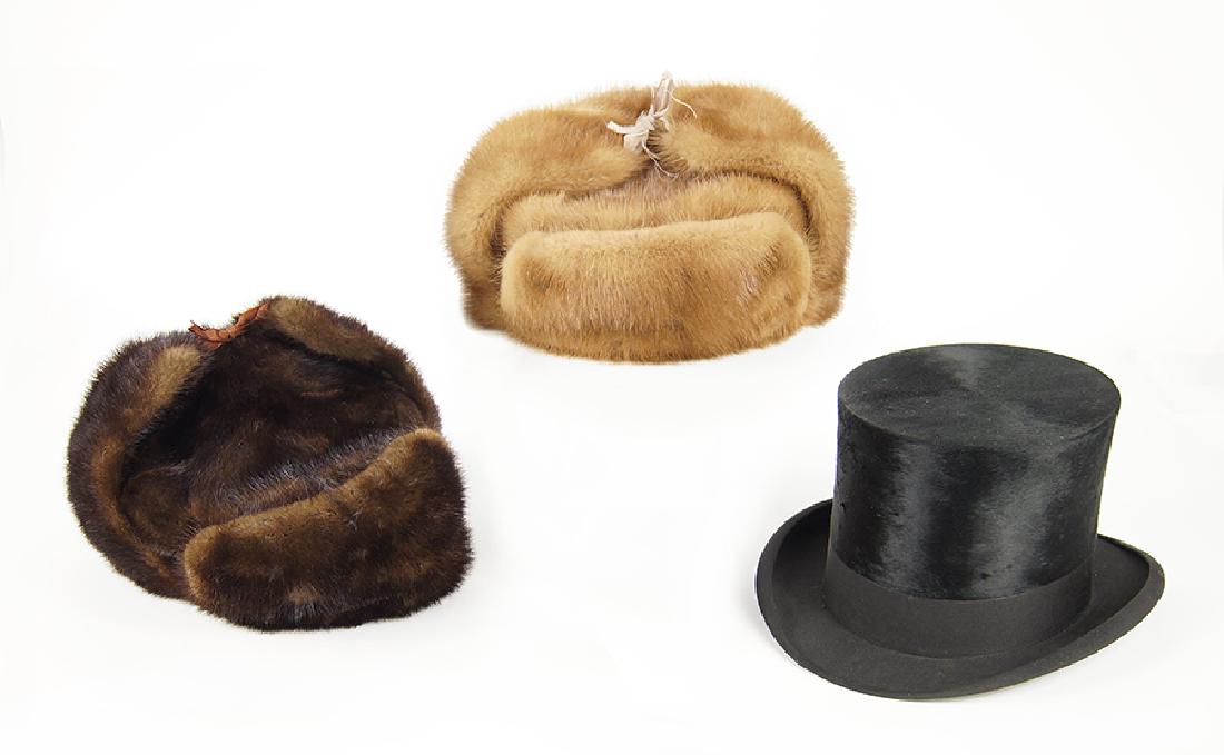 Two Mink Trapper Hats. (1 of 1)