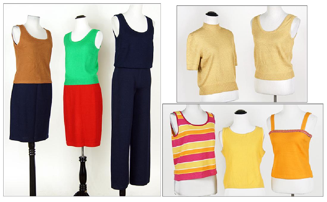 A St. John Three Piece Navy Knit Ensemble. (1 of 1)