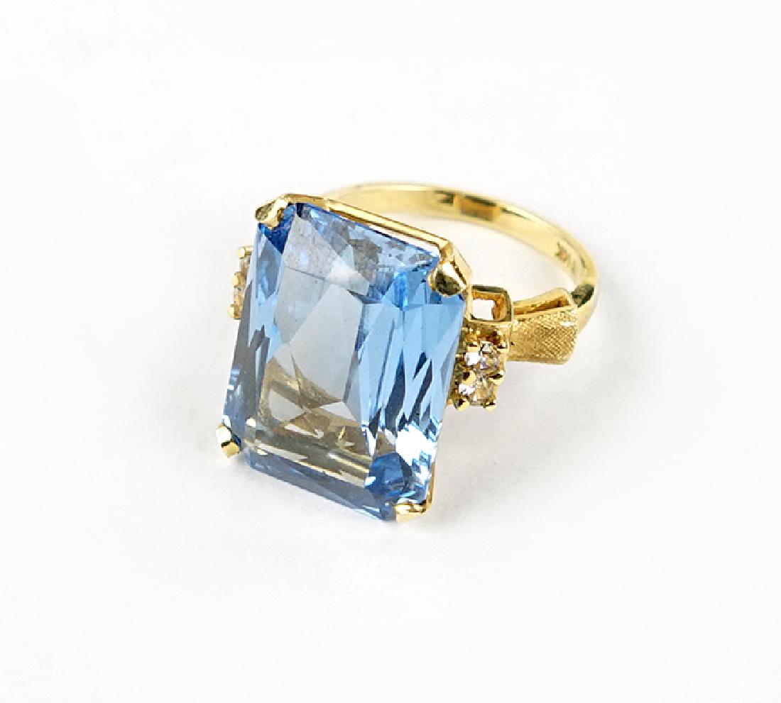 A Synthetic Blue Spinel Cocktail Ring. (1 of 1)