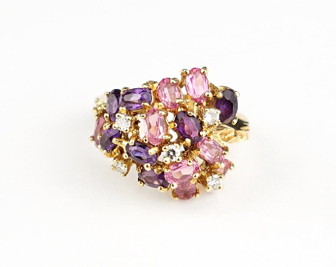 A Gem-Set Cocktail Ring. (1 of 1)