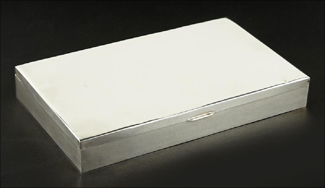 A Spanish Silver Cigar Box. (1 of 2)