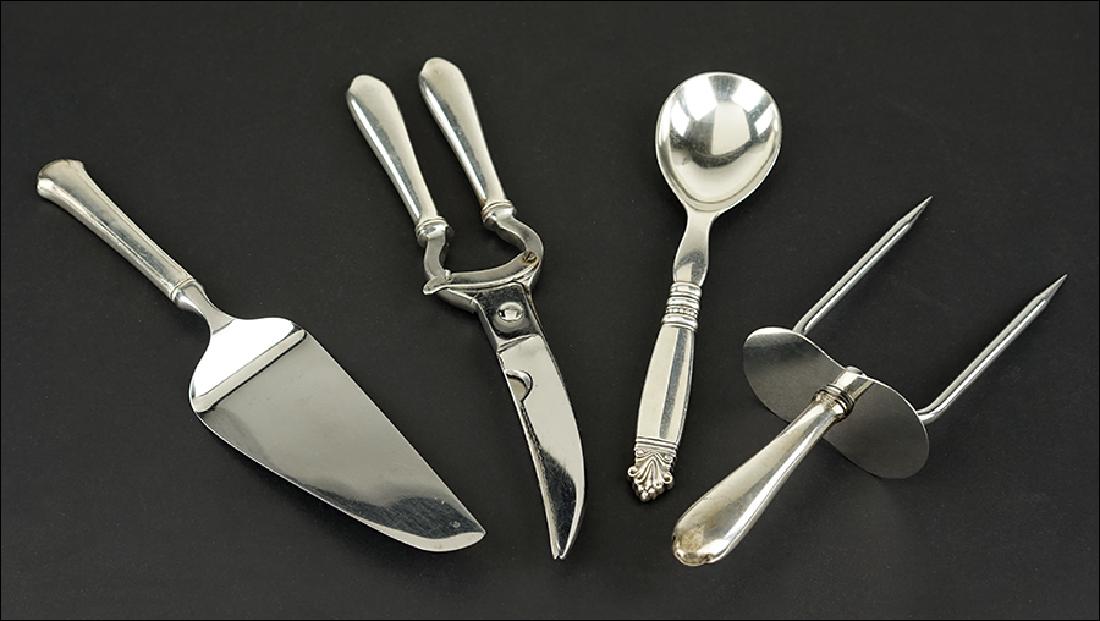 A Georg Jensen Sterling Silver Serving Spoon. (1 of 1)