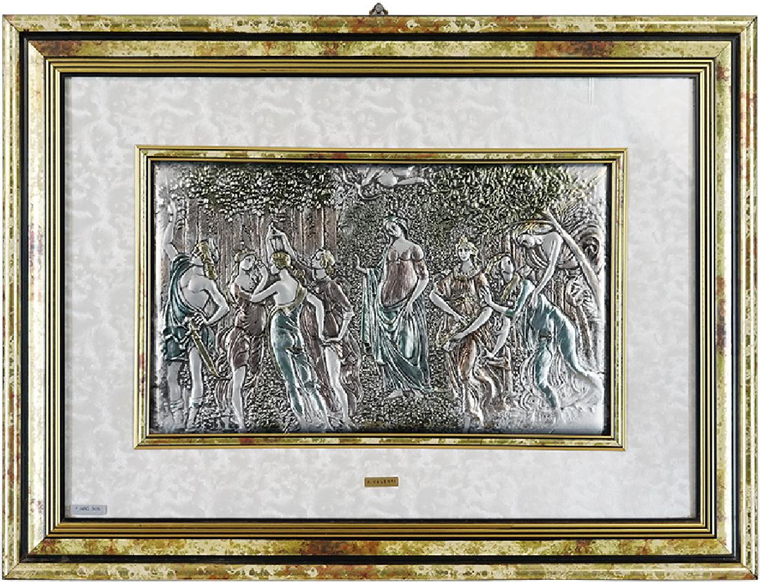 A P. Valenti Sterling Silver Plaque. (1 of 2)