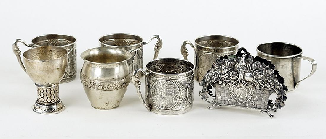 A Set of Four Silverplate Tea Glass Holders. (1 of 1)