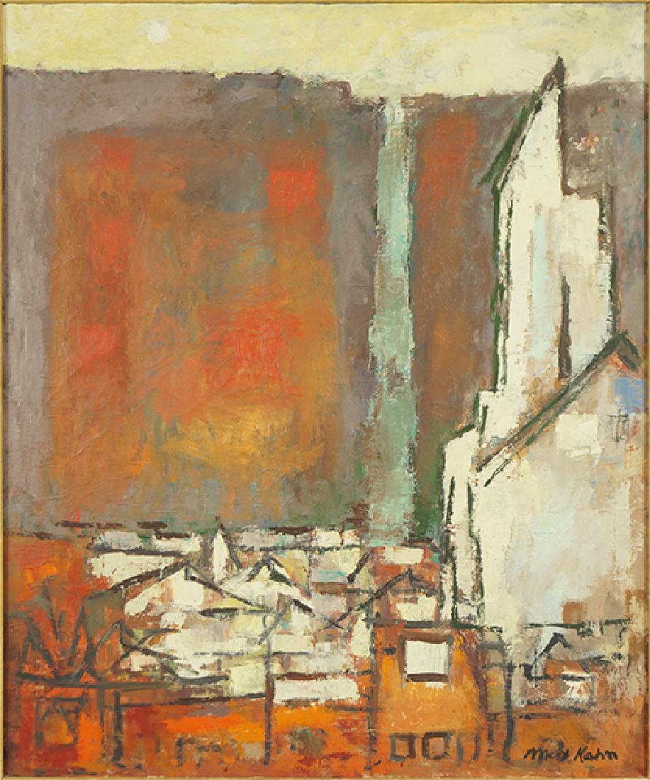 Max Kahn (American, 1903-2005) Cascade.: Max Kahn (American, 1903-2005) Cascade. Oil on canvas, signed lower right; also signed en verso and dated 1956. Provenance: Fairweather Hardin Gallery, Chicago 36" x 30.25" Frame: 39.25" x 33.25"