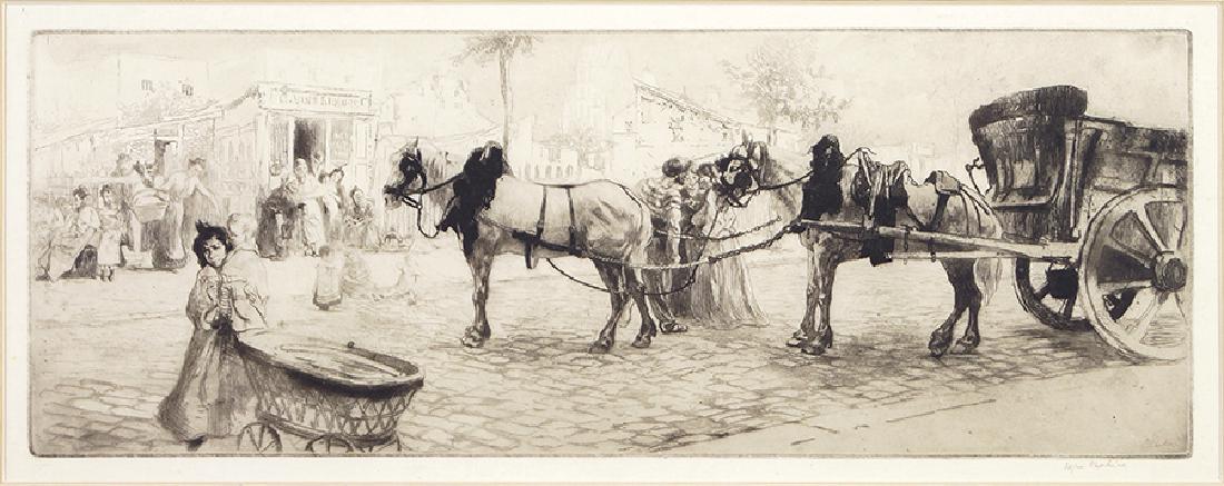 Edgar Chahine (Armenian-French, 1874-1947) Coin de rue (1 of 1)