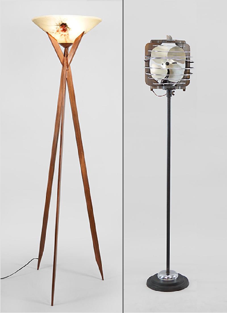 A Contemporary Tripod Floor Lamp. (1 of 2)