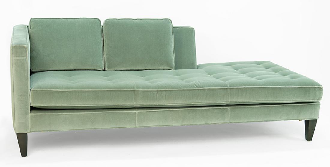 A Contemporary Upholstered Chaise Lounge. (1 of 1)
