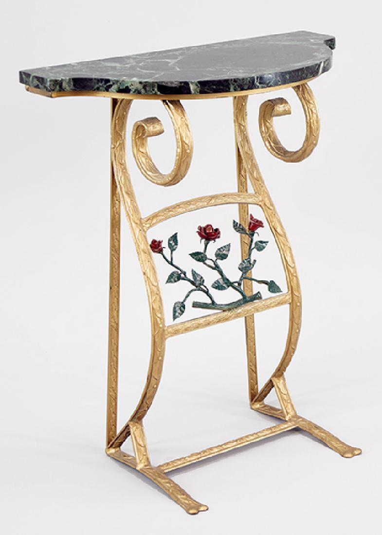 A Painted and Gilt Metal Table. (1 of 1)