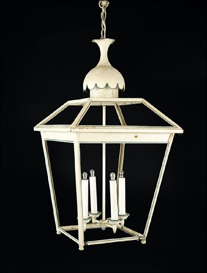 A Painted Metal Lantern Fixture. (1 of 1)