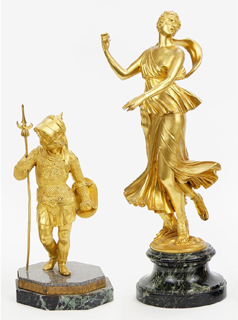 Two Continental Gilt Bronze Figures. (1 of 1)