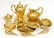 A Collection of Gilt Porcelain Articles.