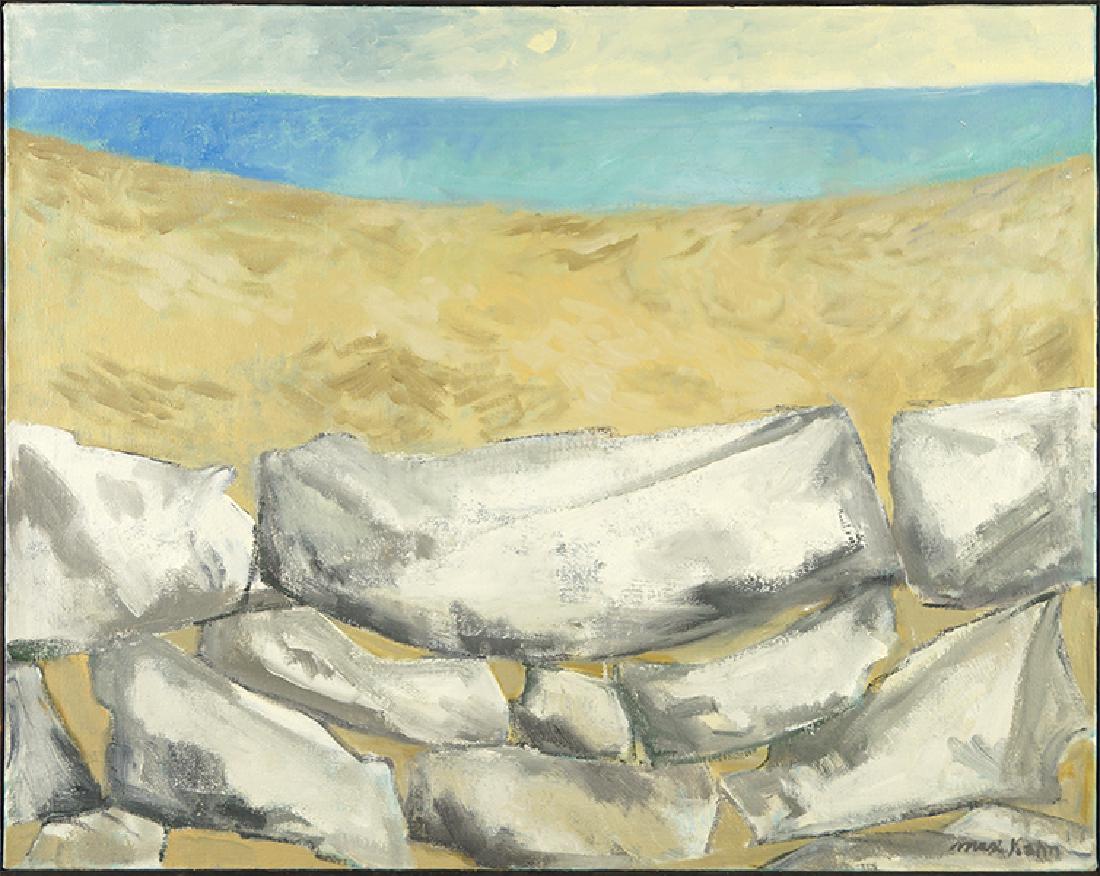 Max Kahn (American, 1903-2005) Stone Wall by the Sea. (1 of 1)