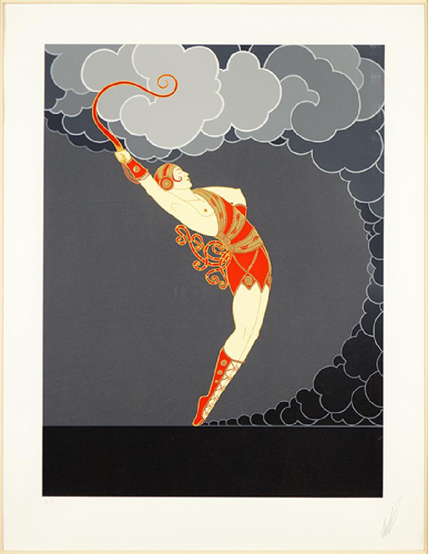 Romain de Tirtoff 'Erte' (Russian/French, 1892-1990): Romain de Tirtoff 'Erte' (Russian/French, 1892-1990) From 'The Theatre Suite'. Color serigraph, pencil signed lower right and inscribed 'A.P.' 21.5" x 16" Frame: 37" x 31"