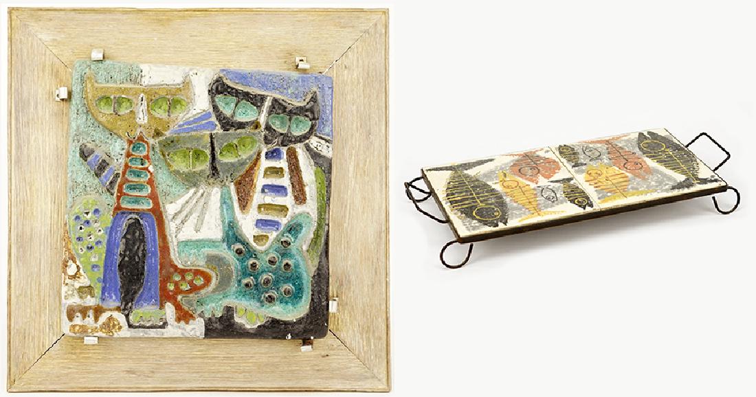 Rosemary Zwick (American, 1925-1995) Fish Tiles. (1 of 3)