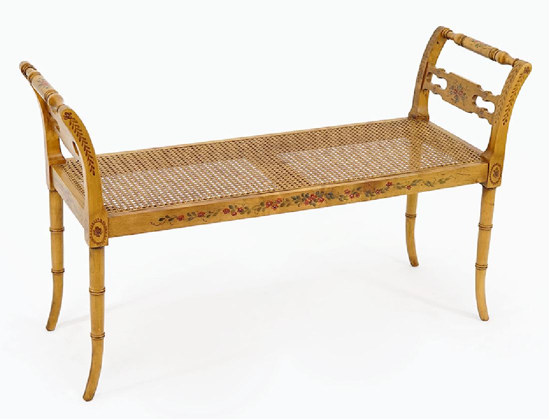 A Painted Wood Window Bench. (1 of 1)