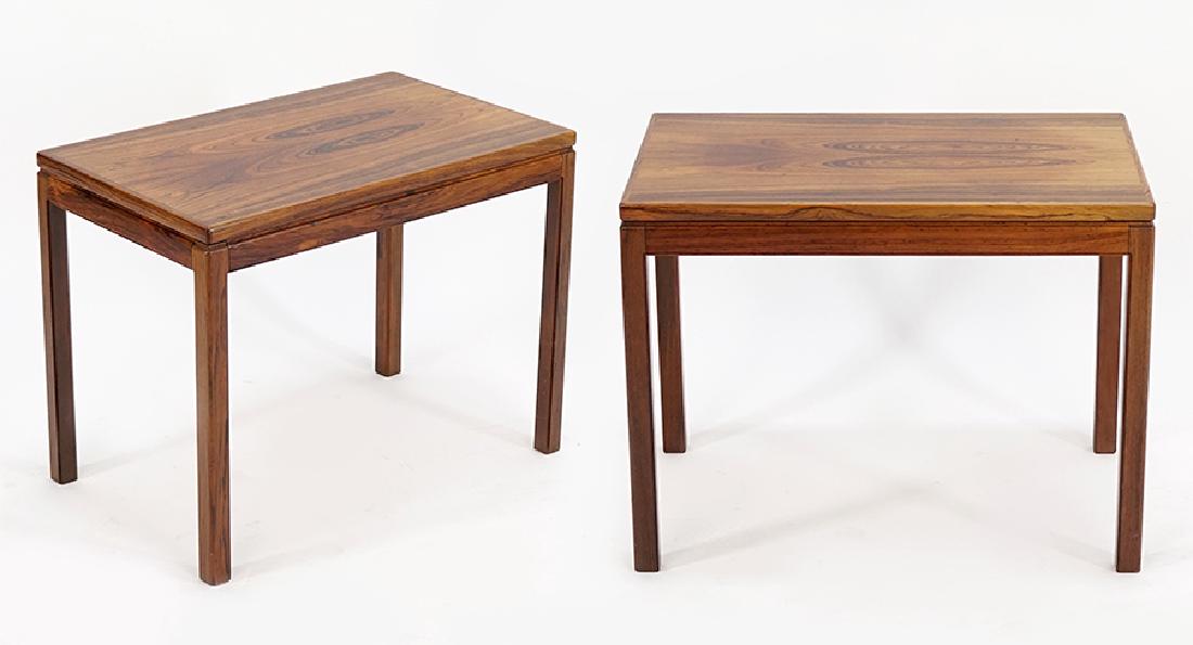 A Pair of Rosewood Veneer Side Tables. (1 of 1)