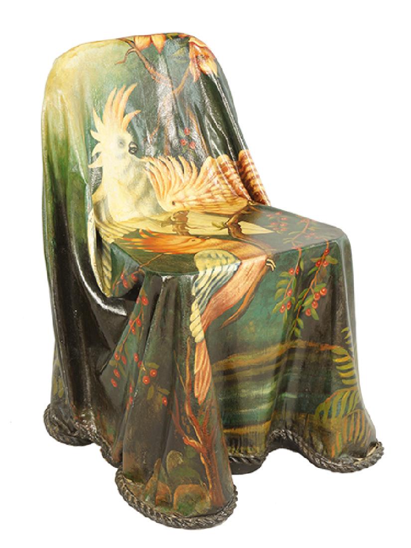 A Painted Fiber Glass Chair. (1 of 1)