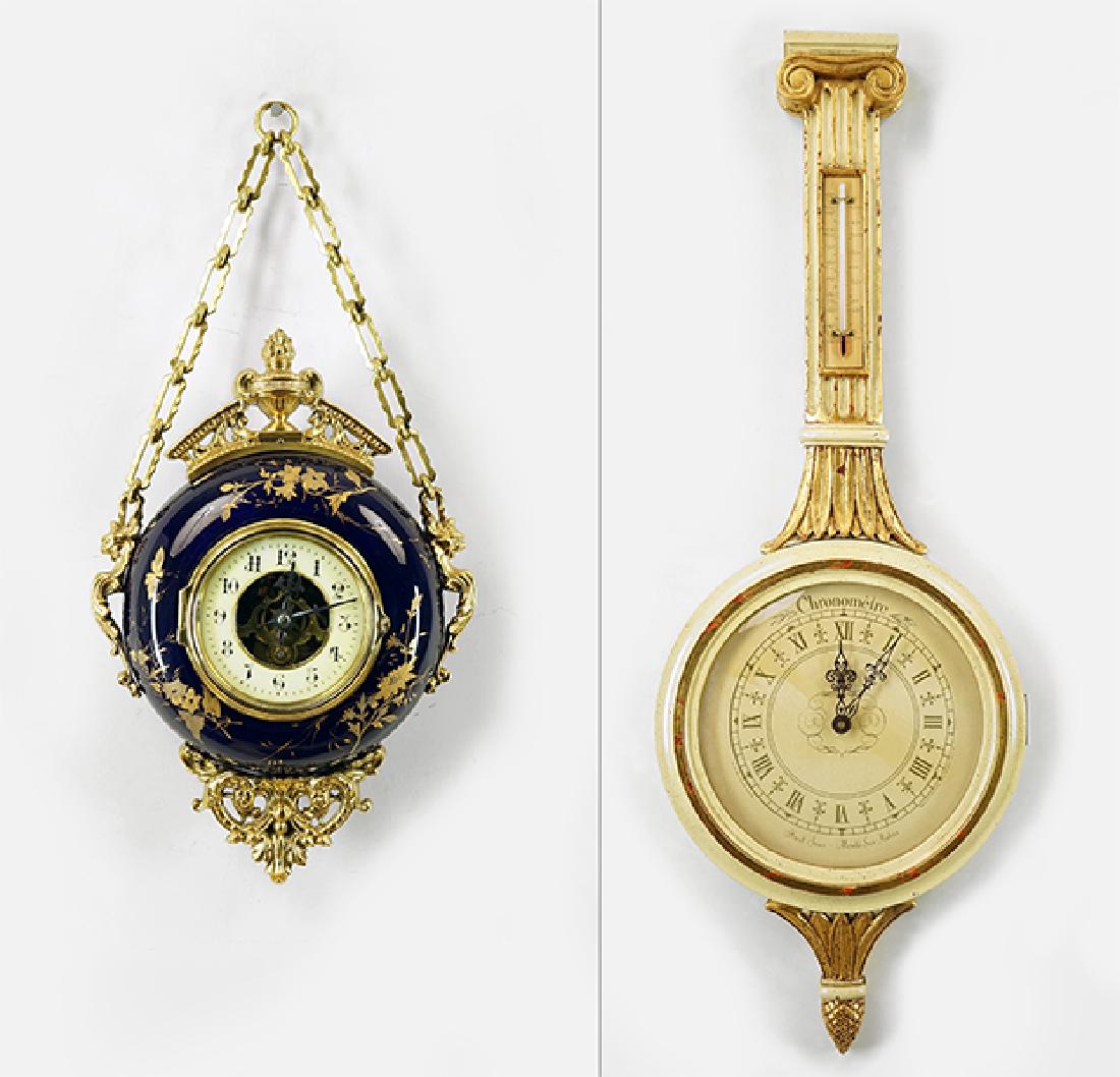 A PF Bollenbach Parcel Gilt Clock / Thermometer. (1 of 1)