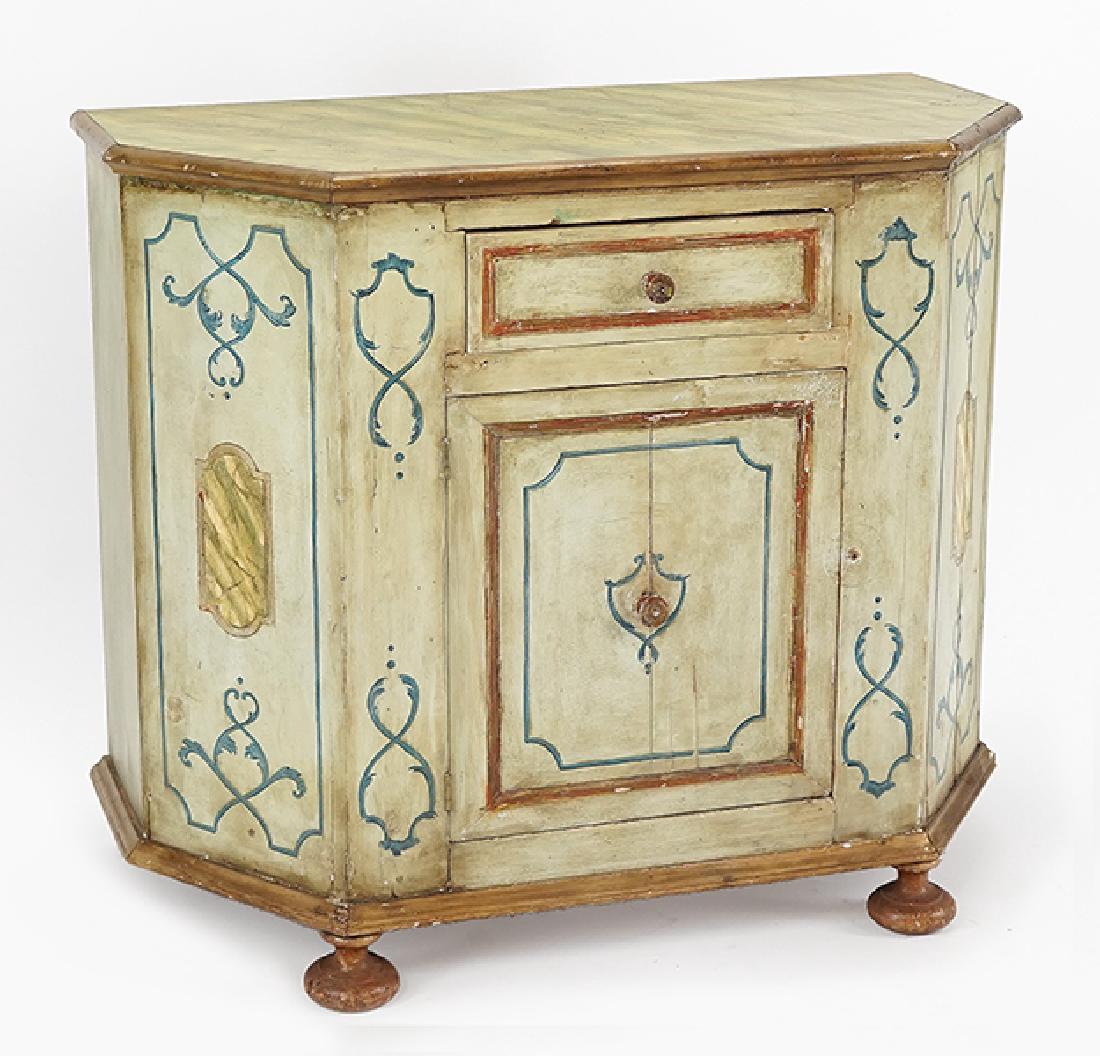 A Painted Wood Cabinet. (1 of 2)