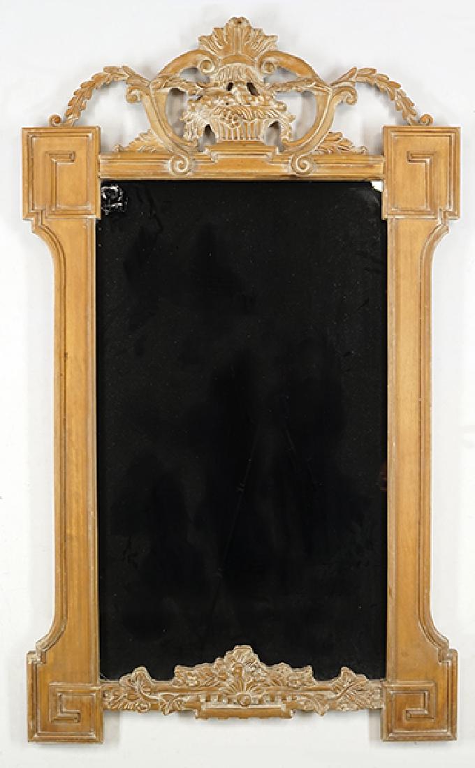 A Whitewashed Wood Mirror. (1 of 1)