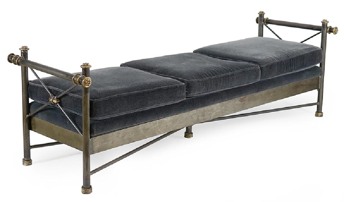 A Contemporary Upholstered Bench. (1 of 1)