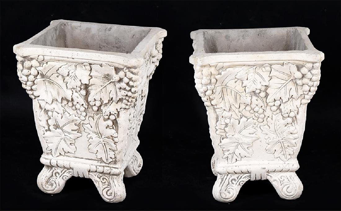 A Pair of Concrete Planters. (1 of 1)