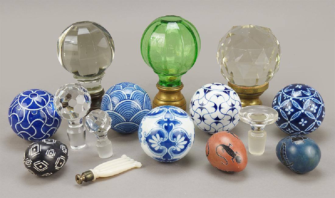 Group of Carpet Balls and Glass Knobs. (1 of 1)