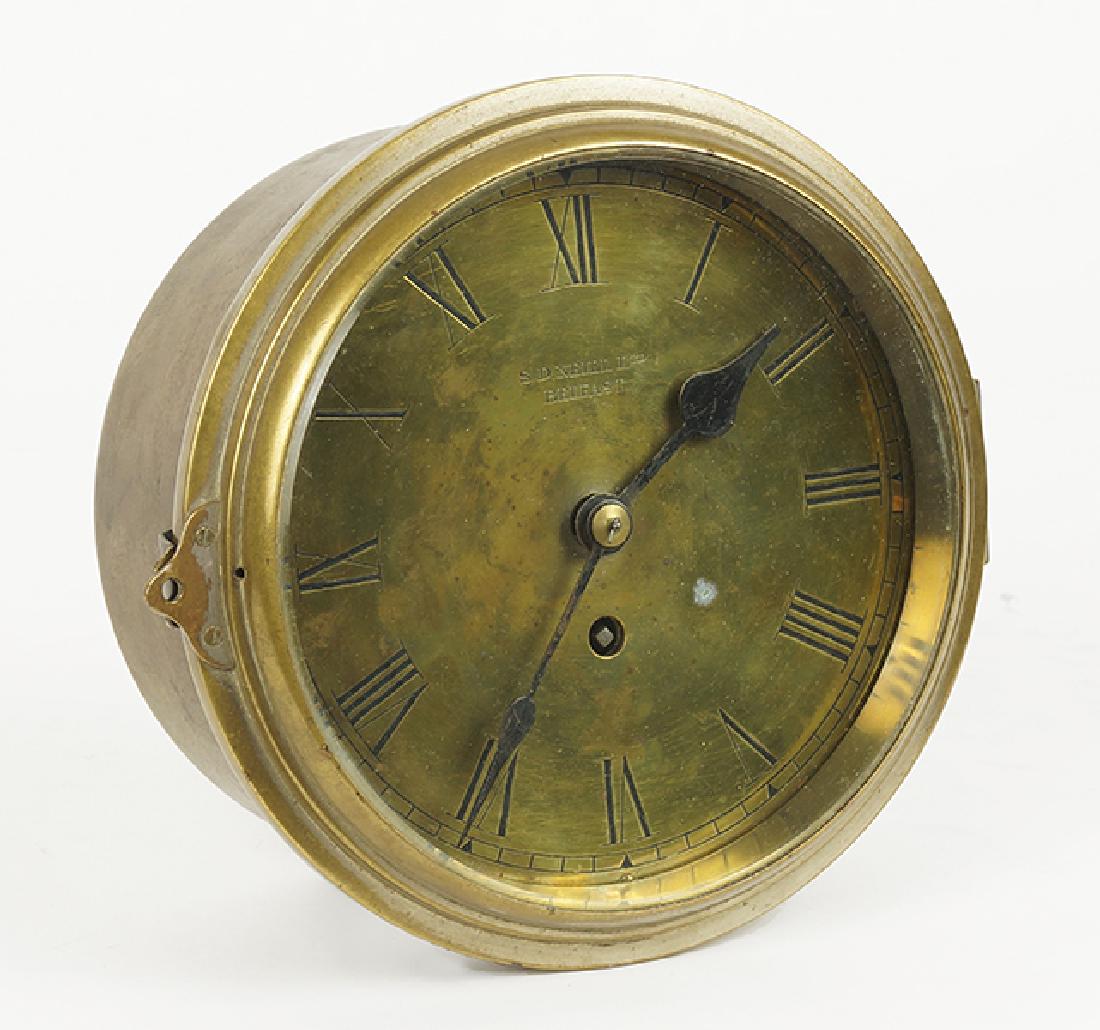 S D Neill, Belfast Brass Portal Clock. (1 of 1)