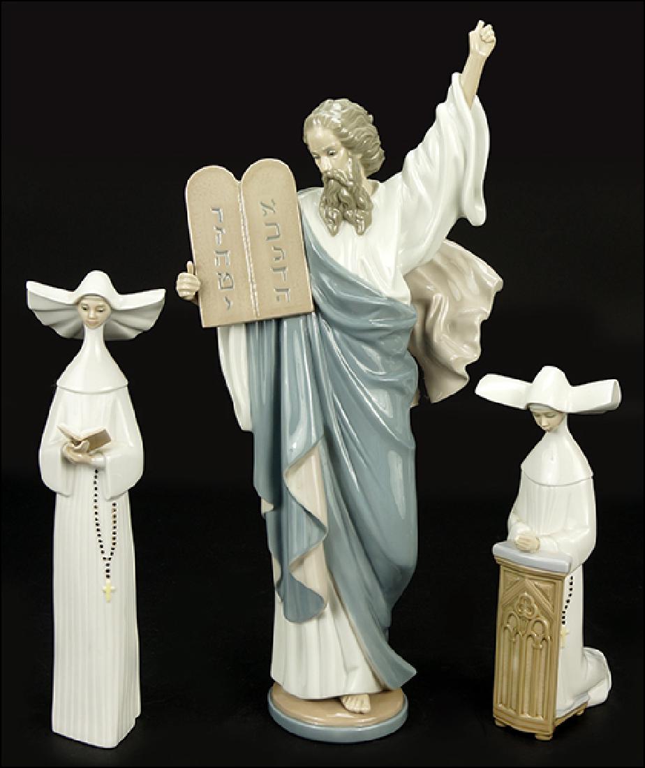 Two Lladro Porcelain Figures Of Nuns. (1 of 1)