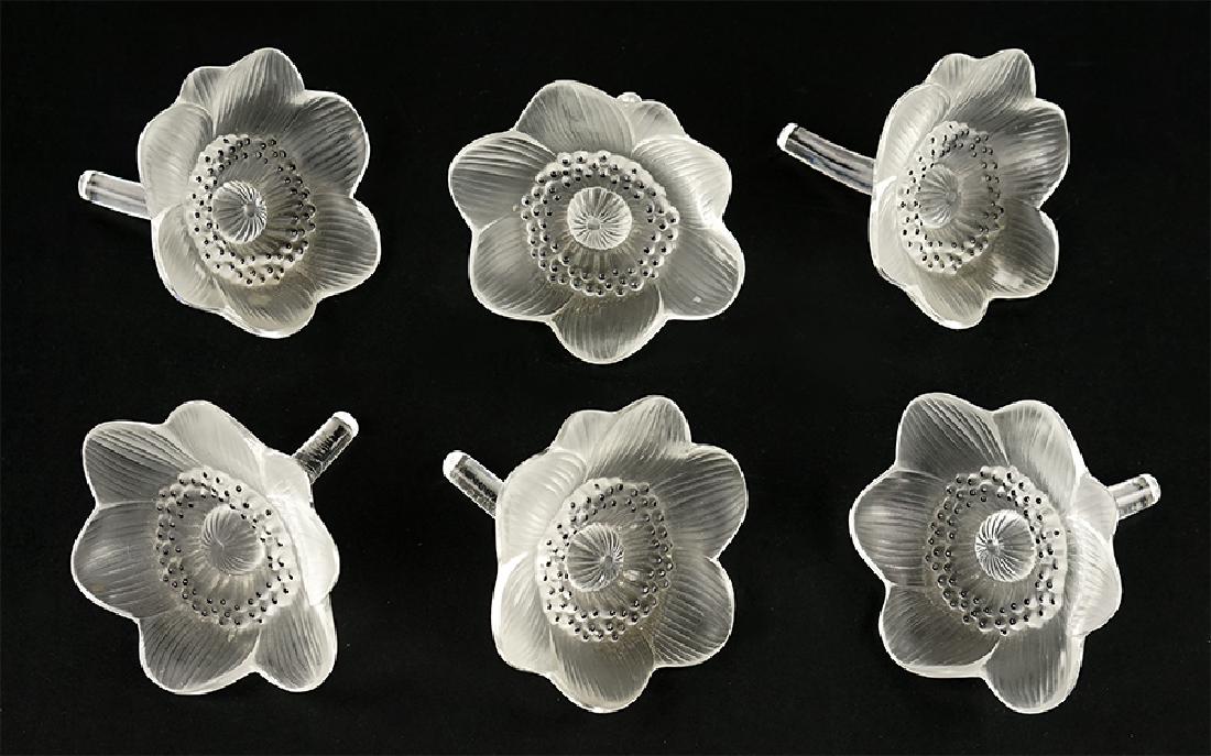 A Collection of Six Lalique Anemone Flowers. (1 of 1)