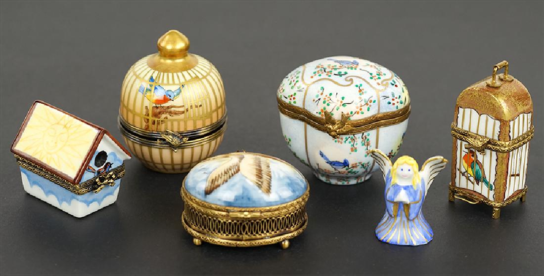 Five Limoges Porcelain Boxes. (1 of 1)