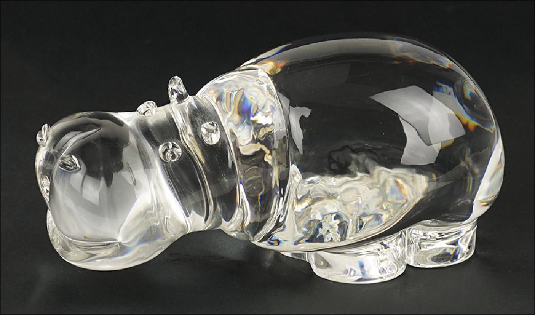A Steuben Glass Hippopotamus. (1 of 1)