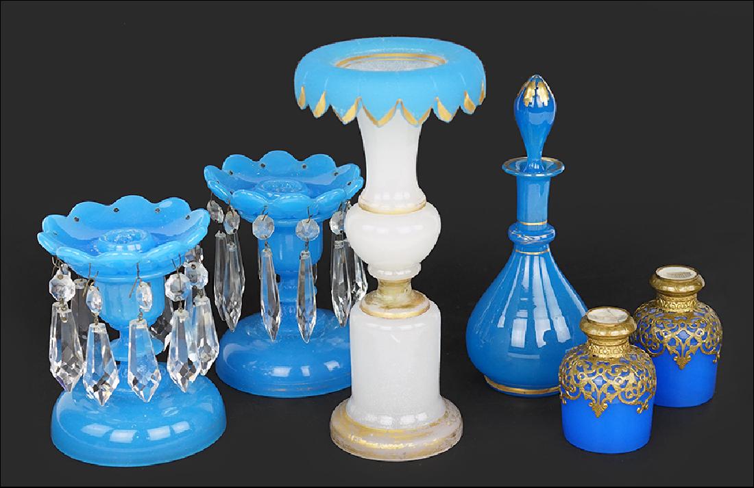 A Pair of French Opaline Glass Scent Bottles. (1 of 1)