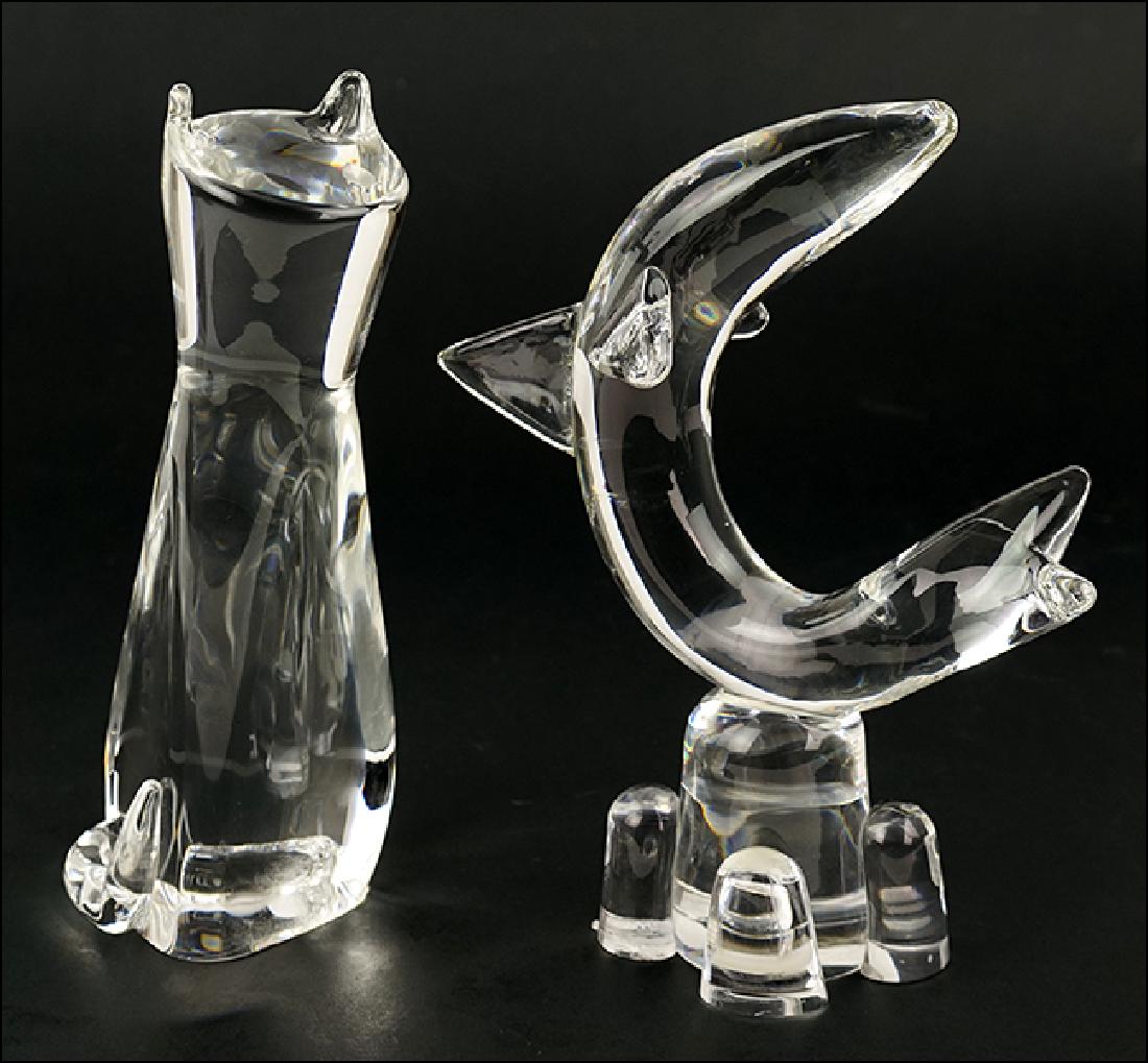 A Steuben Glass Standing Cat. (1 of 1)